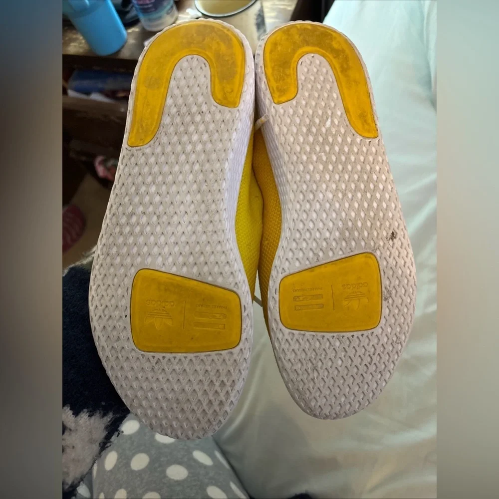 Adidas Pharrell Williams Hu Holi Tennis Yellow Mens Sz 6.5 Womens 8 UK 6 Unisex